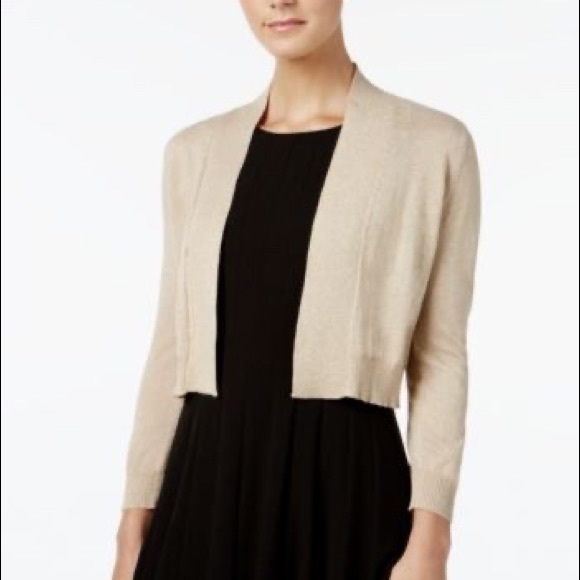🦋2 for $35 Calvin Klein Sparkly Cardigan BLACK - Picture 1 of 7